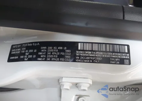 2016 Jeep Renegade Latitude из США, поврежденный, VIN ZACCJBBT8GPC85421